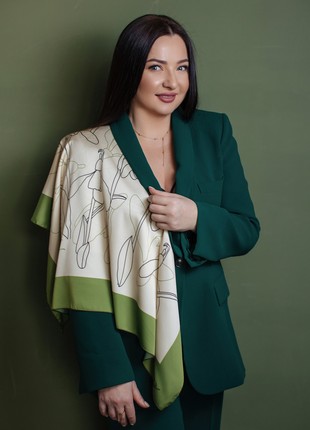 Scarf "Snowdrops" Size 57*57 cm silk shawl from Ukraine3 photo