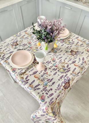 Easter tapestry tablecloth 54x54 in (137x137 cm.) festive tablecloth3 photo