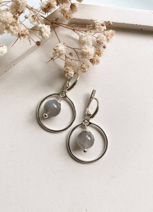 Labradorite sterling silver earrings SELENA3 photo