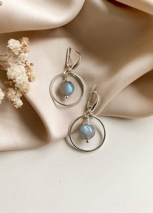 Labradorite sterling silver earrings SELENA1 photo