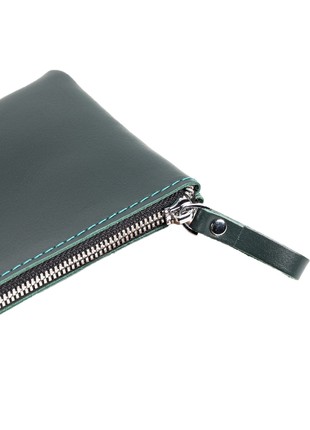 CASHPOUCH GREEN LEATHER PURSE2 photo