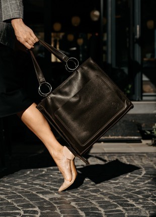 LEATHER BAG CONFIDENT BROWN2 photo