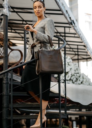 LEATHER BAG CONFIDENT BROWN3 photo