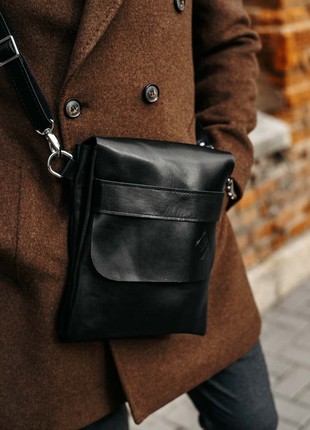 LEATHER BAG CONNERY BLACK4 photo
