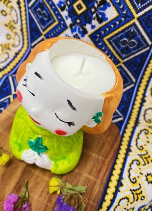 Soybean candle in a cache-pot series "Ukrainochka" - Katrusya4 photo