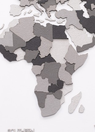 3D Wooden World Map Concrete4 photo