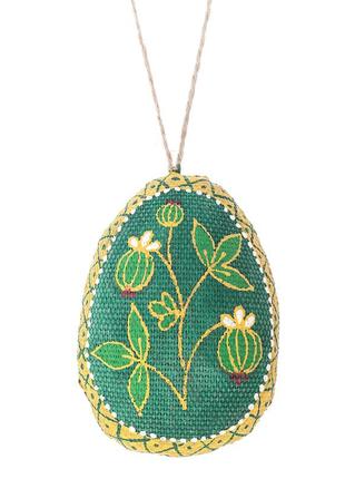 Small green easter egg with berries2 photo