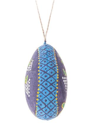 Small lilac easter egg with osier4 photo