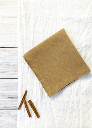 Set of 2 Golden Brown Cloth Napkins for Weddings and Dinners - 10'' x 10'' (25 x 25 cm)4 photo