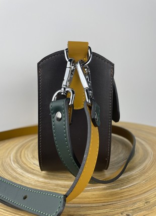 Leather Handbag for Woman, Crossbody Bag, Leather Purse, Shoulder Bag, Lamponi Saddle One S4 photo