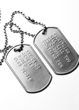 Genesis® - army tags necklace with unique serial number1 photo