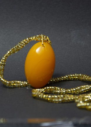 Twisted chain  from beads, gold (20-30 cm)3 photo