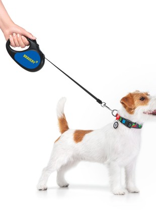 Dog retractable leash WAUDOG R-leash, design “Bravery”, reflective thread, size S5 photo