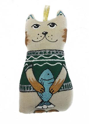 Cat in a green sweater4 photo