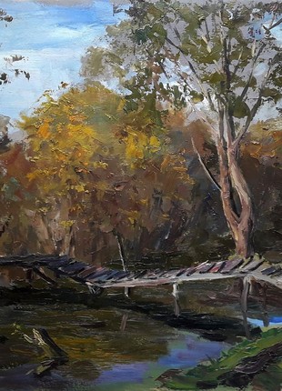 Oil painting Bridge Serdyuk Boris Petrovich nSerb844
