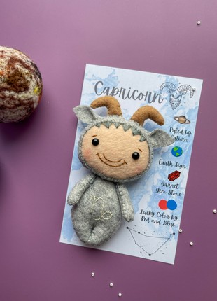 Felt toy Zodiac Sign Capricorn, Capricorn gifts