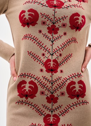 Knit dress with Ukrainian ornament2 photo