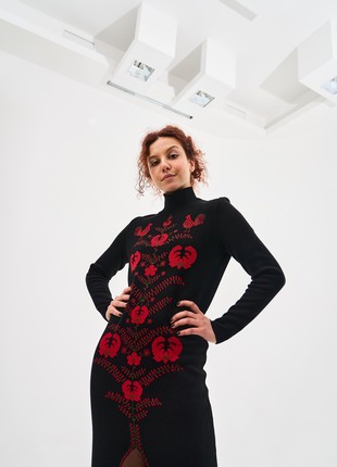 Knit dress with Ukrainian ornament3 photo
