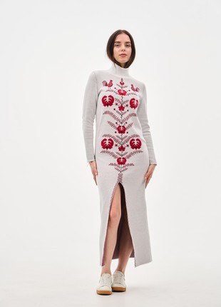 Knit dress with Ukrainian ornament