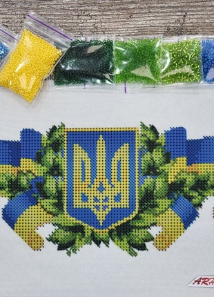Ukrainian Symbols Kit Bead Embroidery a5-d-0392 photo