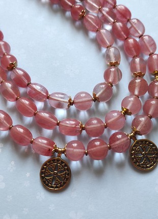 Necklace  "Pink currants" from tourmaline "Watermelon"3 photo