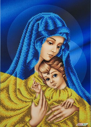 Ukrainian Madonna and child Kit Bead Embroidery b659