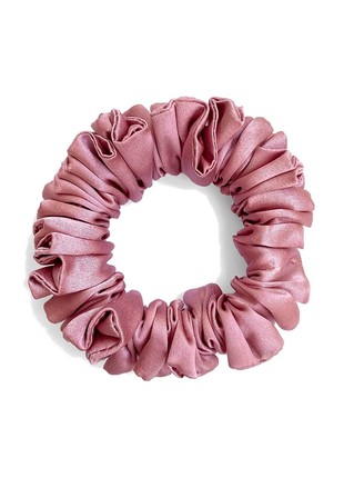 Skinny silk scrunchie Pink Pearl by G.LVOV