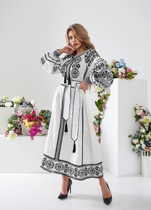 Pannochka midi embroidered dress