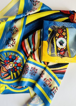 Designer  scarf "Ukrainian names,, ,  from the designer Art Sana8 photo