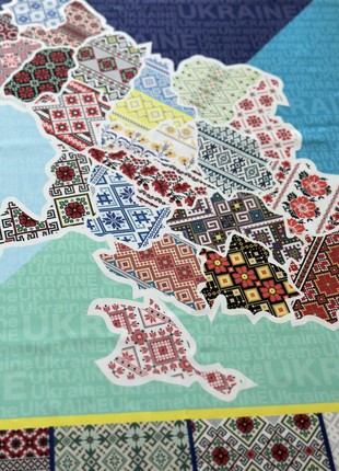 Designer  scarf "Ukrainian  map ,,   from the designer Art Sana8 photo