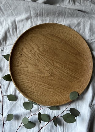 Oak wood plate