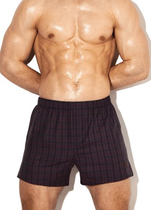 Boxer shorts G.LVOV Deep Purple Check2 photo