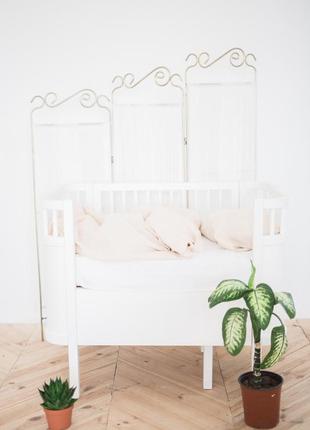 Kids linen bedding set "baked milk"4 photo