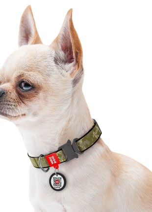 WAUDOG Nylon dog collar, "Military" design, metal fastex, size XL, 25 mm W, 37-58 cm L3 photo