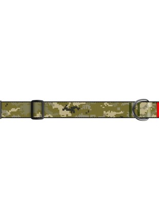 WAUDOG Nylon dog collar, "Military" design, metal fastex, size XXL, 35 mm W, 46-70 cm L5 photo