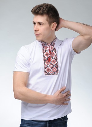Men's T-shirt with short sleeves with classic embroidery " Otaman" M-12 photo
