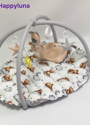 TM Happyluna Children's playmat - Cocoon nest for a newborn 2 in 1 "Teddy"2 photo