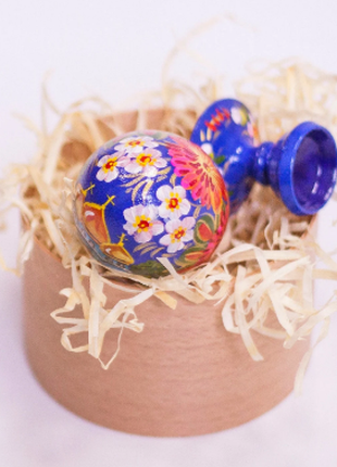 Church Floral Easter Egg and Stand, Ukrainian Pysanka, Easter Decor7 photo
