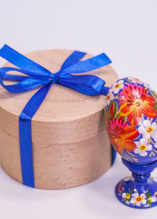 Church Floral Easter Egg and Stand, Ukrainian Pysanka, Easter Decor9 photo