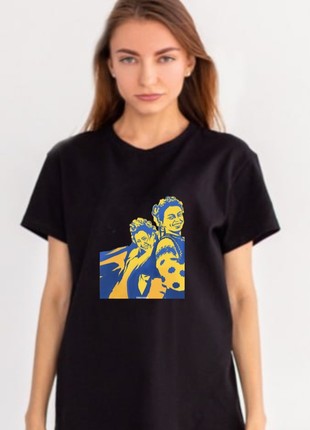 Cotton T-shirt with a designer exclusive patriotic print1 photo