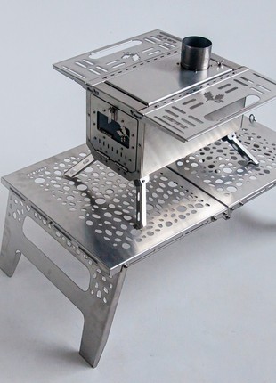 Tourist table for camping. Folding table! Table made of stainless steel!3 photo