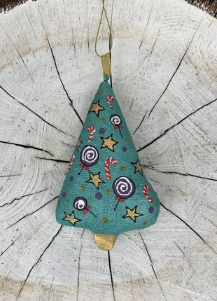 Handmade toy christmas tree with candies2 photo
