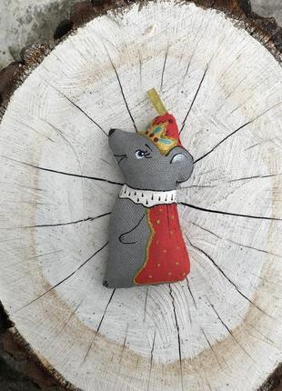 Handmade toy textile mouse king