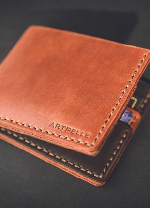 Vintage wallet | Leather wallet | Mini wallet for men | Leather wallet man | Brown wallet | Personalized gift | Bifold wallet2 photo