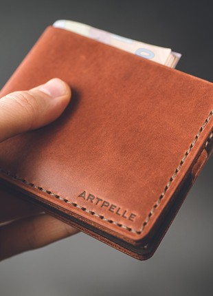 Vintage wallet | Leather wallet | Mini wallet for men | Leather wallet man | Brown wallet | Personalized gift | Bifold wallet