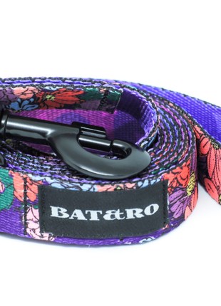 Nylon dog leash BAT&RO "Tattoo" 5ft (150cm)2 photo
