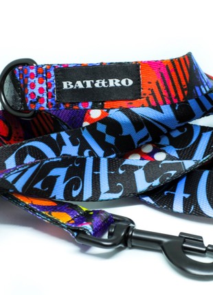 Nylon dog leash BAT&RO "Art" 8ft (250cm)2 photo
