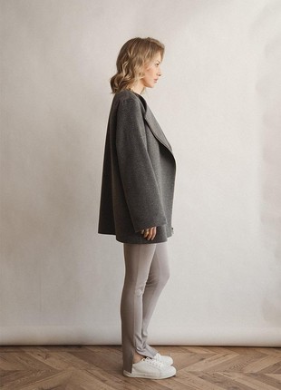 Tina wool coat in grey5 photo