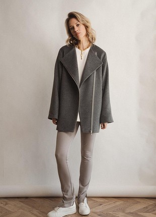 Tina wool coat in grey1 photo