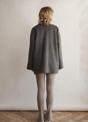 Tina wool coat in grey6 photo
